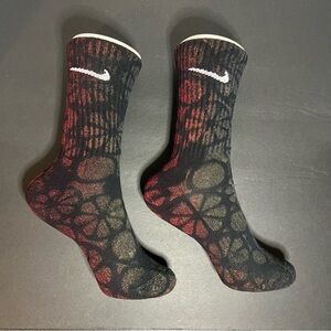 Custom handmade “Pedals“ Tie-Dye Nike Crew Socks